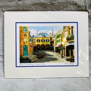 Disney Parks Epcot France La Petite Rue By Larry Dotson New Print Matted 2021